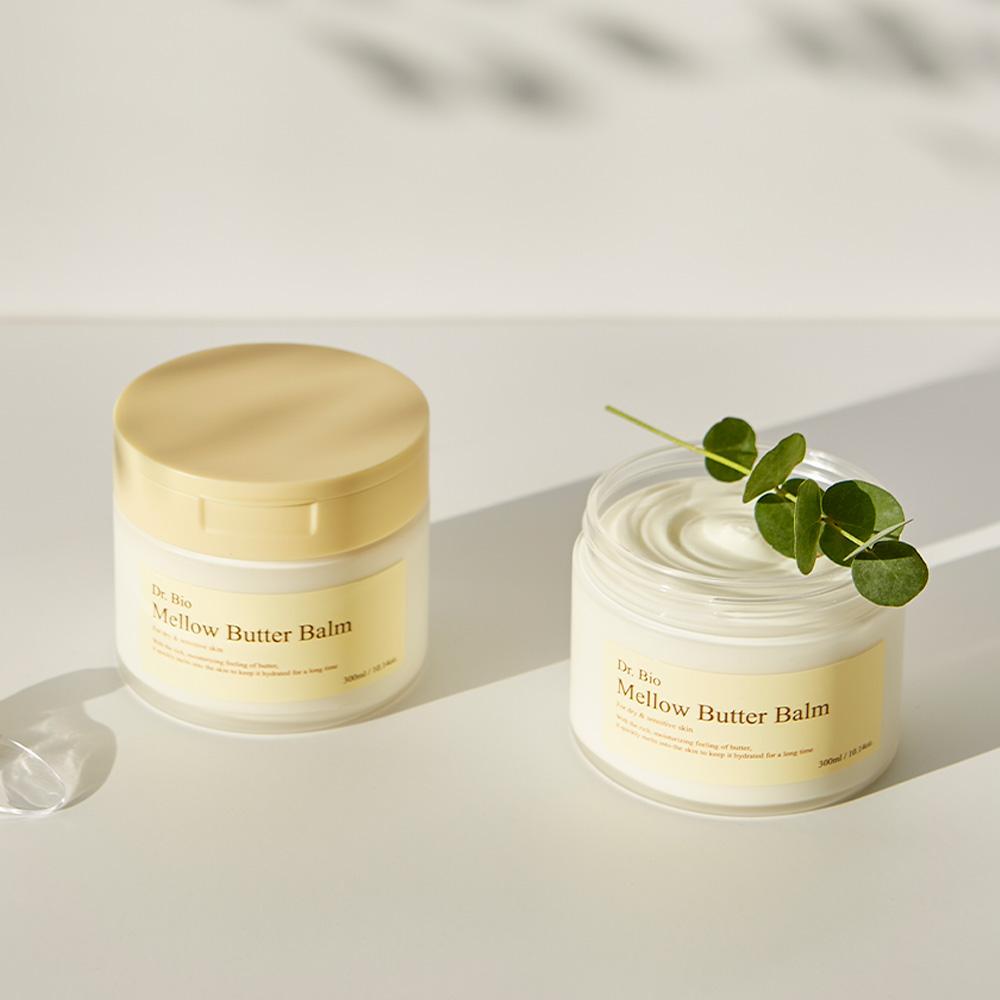 닥터바이오 멜로우 버터밤 300g (대용량) [ 순한 온가족용 ㅣ 극건조 피부 ㅣ 피부 당김 완화 ㅣ 버터 타입 크림 ㅣ 고보습 ㅣ 불만족시 100% 무료환불]