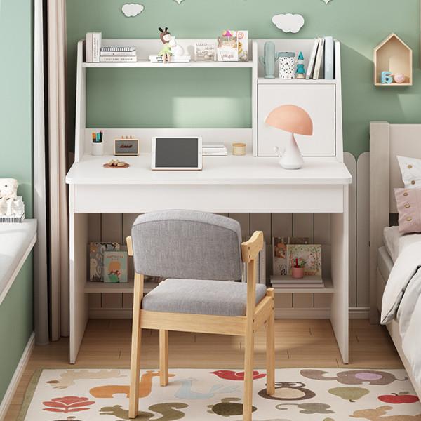 컴퓨터 책상 학생 원목 미니 입식 노트북 테이블 게이밍 조립식 공부 1인용 사무용 화이트 -슈머