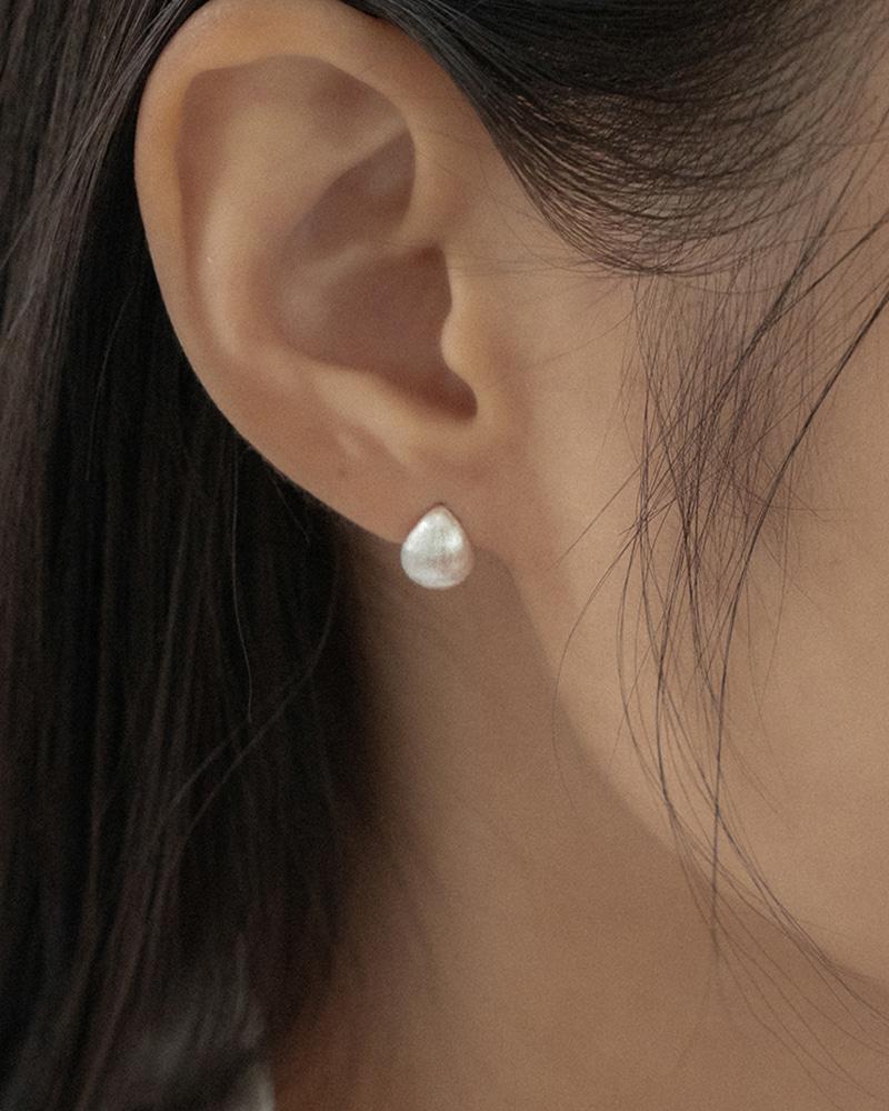 실버925 듀 물방울귀걸이 실버귀걸이 무광귀걸이