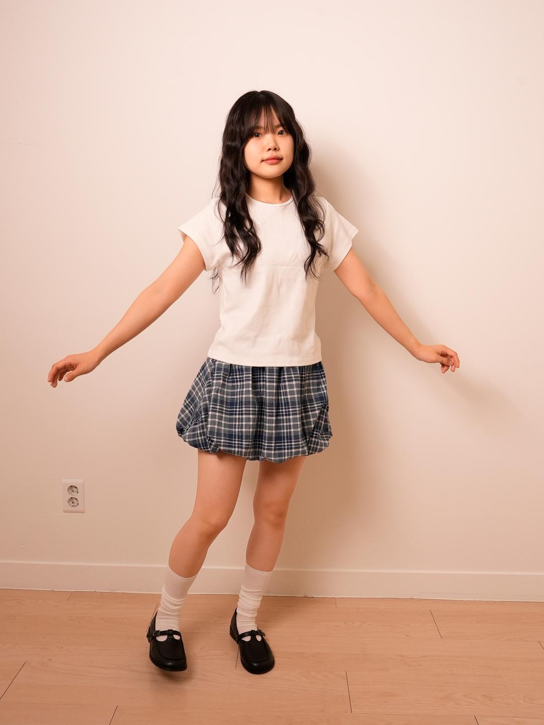 아오이 체크 펌킨 스커트