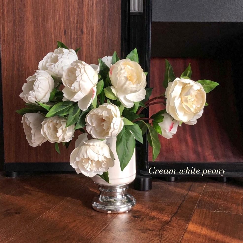 Cream white two bloom peony (1대) - Amaranthine Blooms