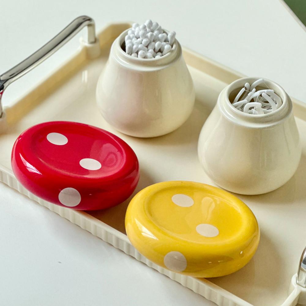 치간칫솔꽂이 귀여운 화장실 화장대 면봉정리함 2p세트