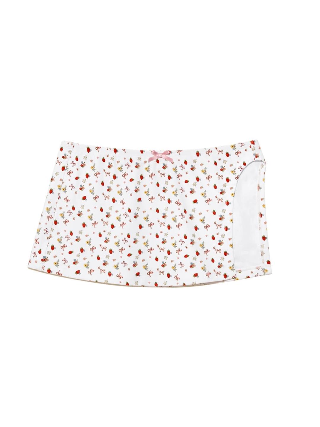 HUGGING BIKINI SKIRT (STRAWBERRY BOW)