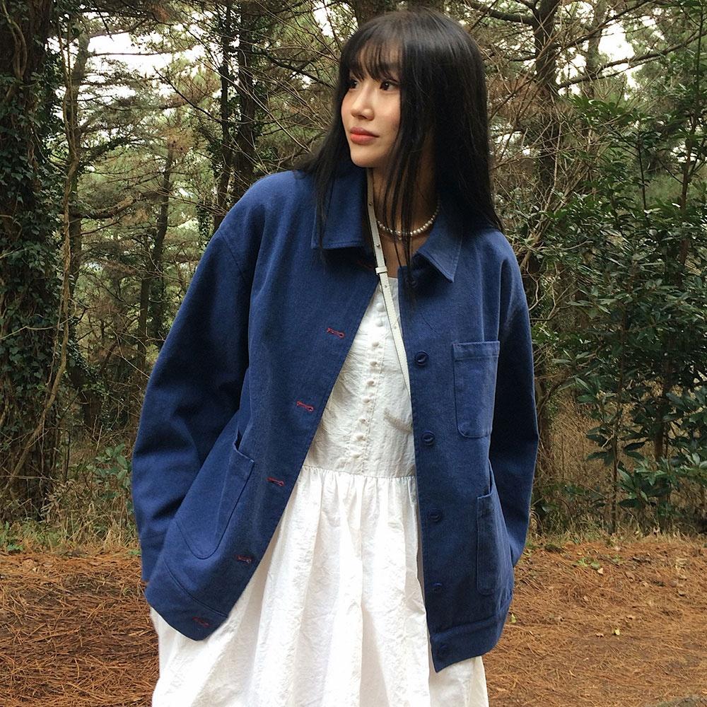 COTTON WORK JACKET_BLUE
