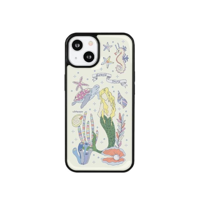 [화이트페이퍼] Mermaid diary(color) phone case 머메이드 다이러리(컬러) 폰케이스