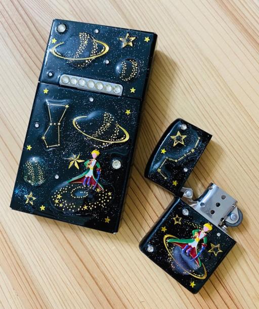 밤하늘 담배케이스 + 라이터 세트