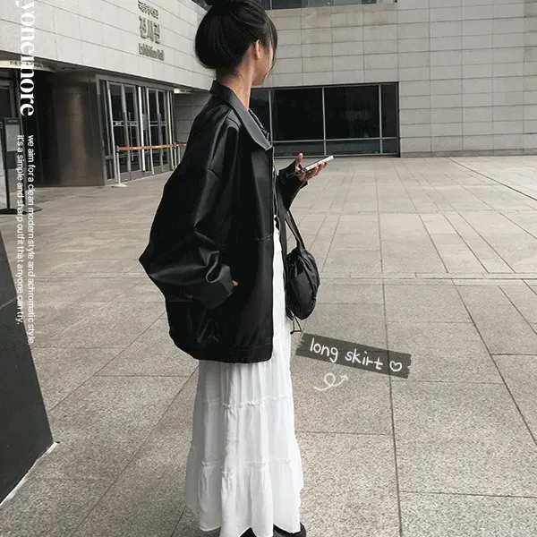 [빈티지/러블리] 크럼 레이스 밴딩 롱 캉캉 스커트 (2color)
