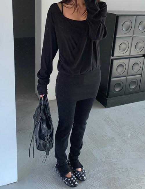 wool ribbed leggings