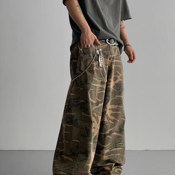 카모 립 스냅 와이드 팬츠