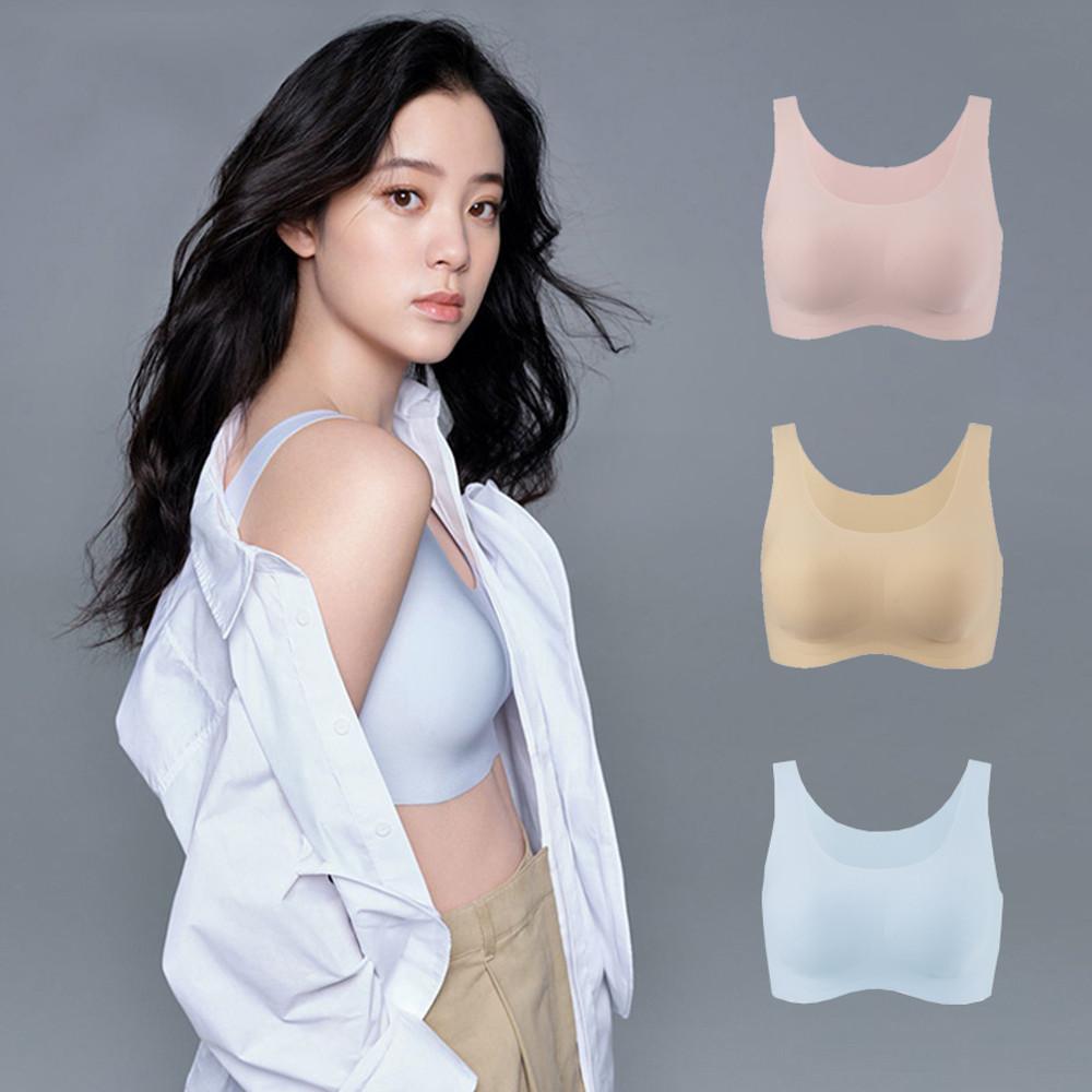 더블레싱 노와이어 브라탑 쫀쫀한 심리스 브라렛