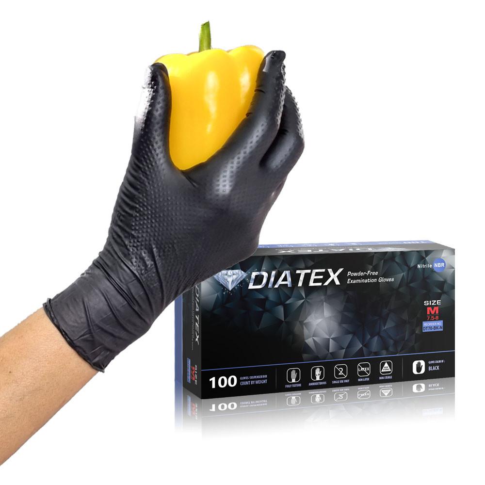 다이아텍스 두꺼운니트릴장갑 100매 블랙 M사이즈