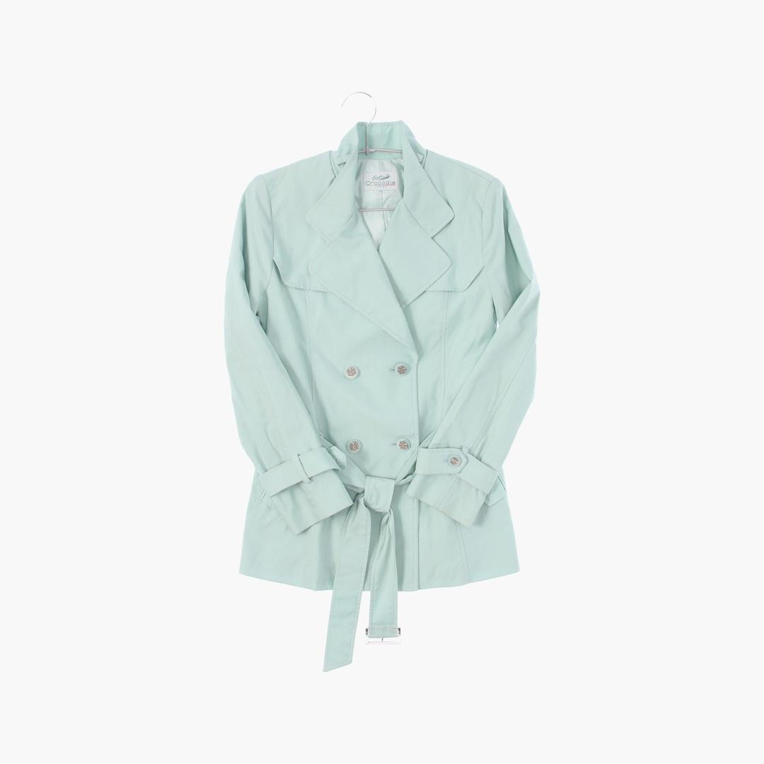 크로커다일 울 트렌치 코트 여자 M