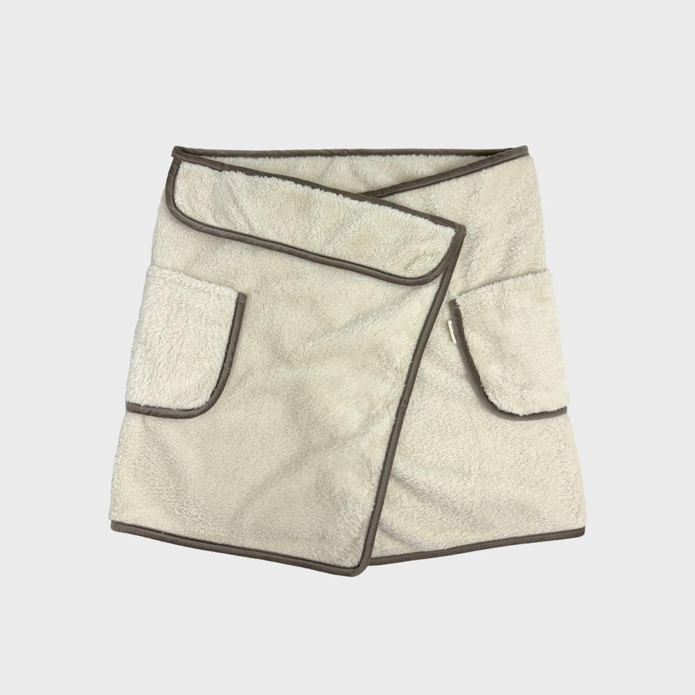 세이프선데이 포켓 스커트 담요 (플리스 아이보리)