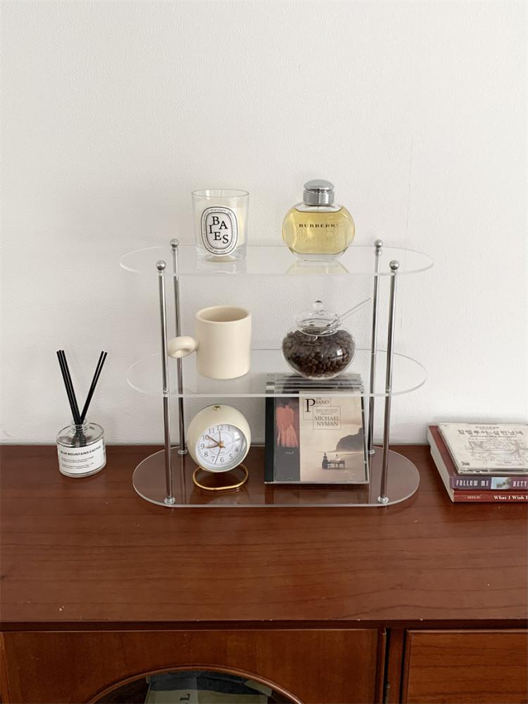 아크릴 3단 모듈 수납 선반 화장품 진열대 장식장 3colors