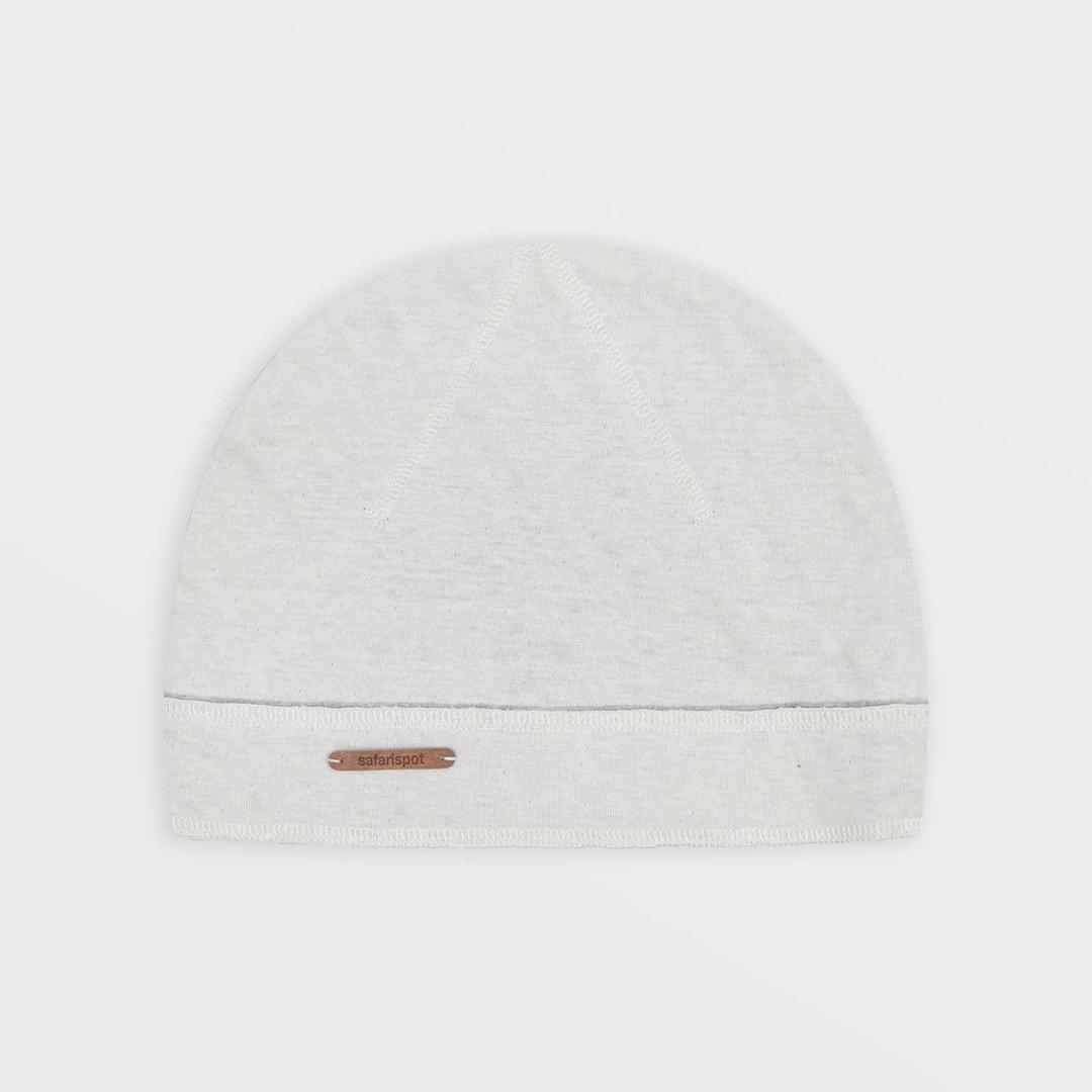 Reversible Double Layered Beanie (Ivory/Gray)
