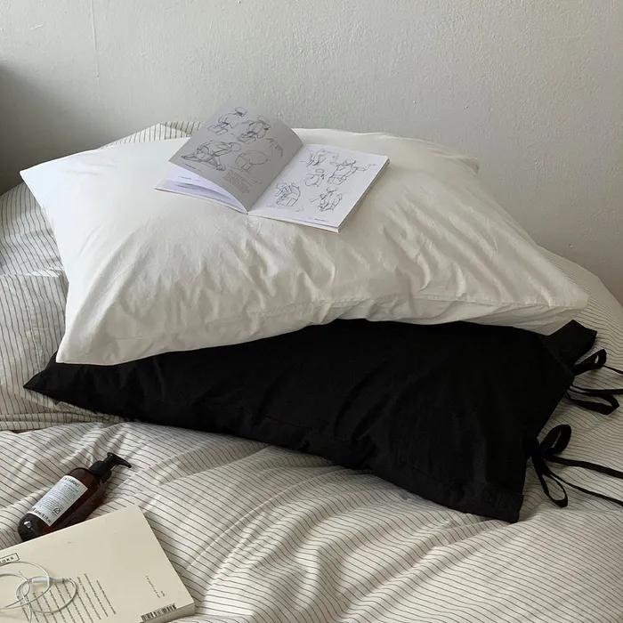 리브 60수 고밀도 알러지케어 자루형/리본형 베개커버 (40x60/50x70)