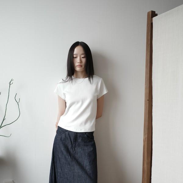 [3th] Side Fold Long Skirt / Denim [4.15 출고]