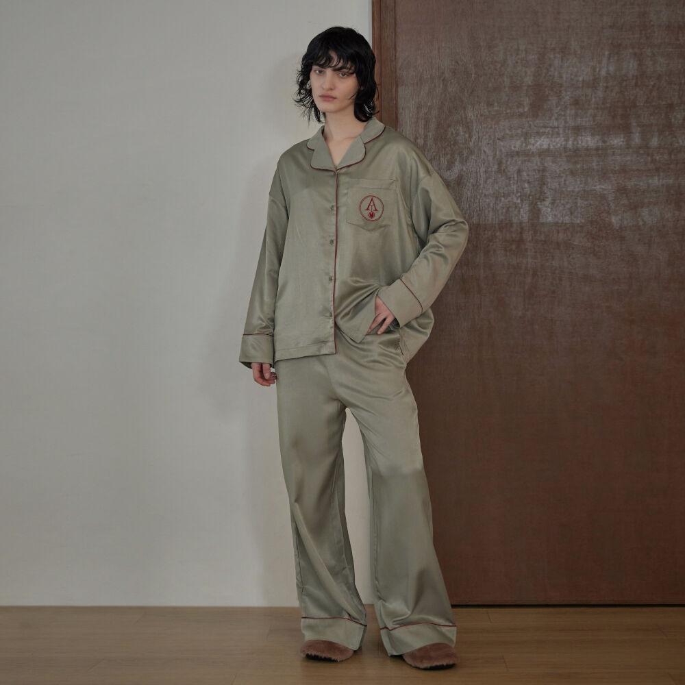 CLASSIC ROUND PAJAMA SET_ash olive