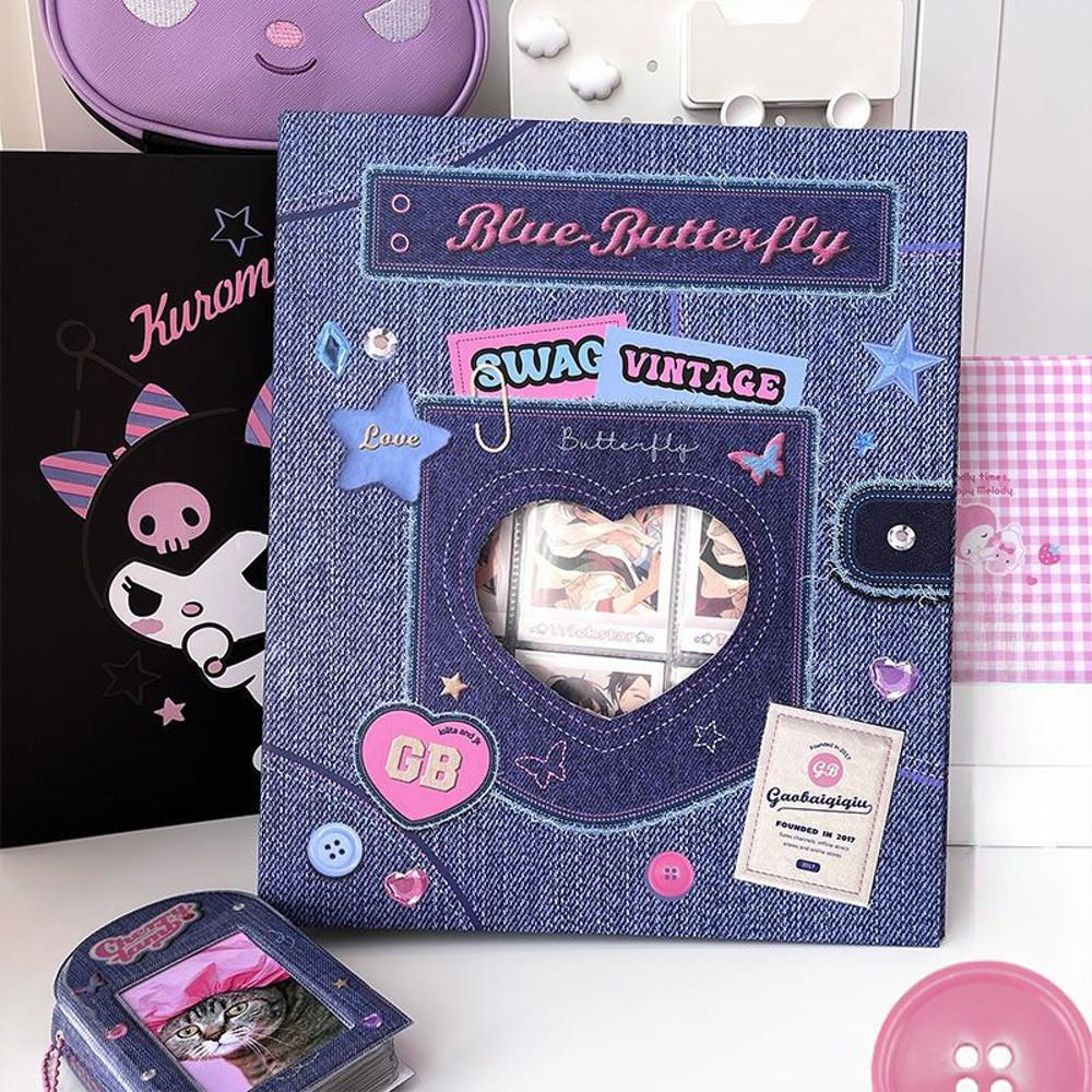데님 Y2K 포카바인더 포켓 콜렉트북 빈티지