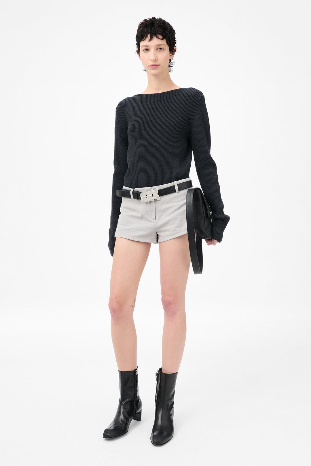 Dune Shorts Stone Gravel Draping Canvas