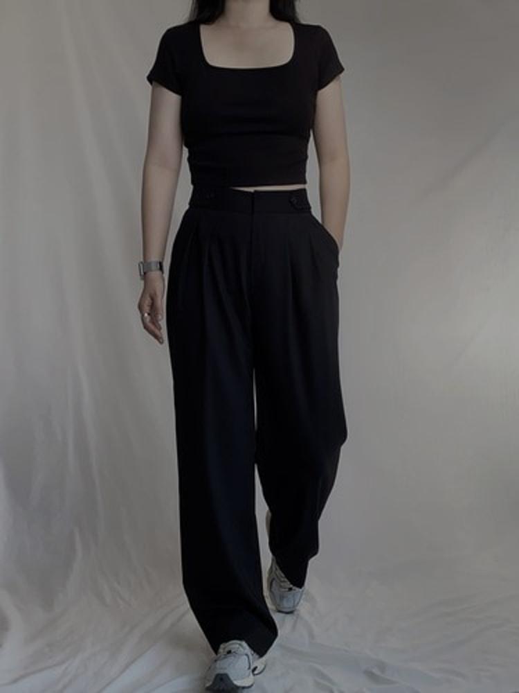 [봄소재]hej vizo wide pants / 자체제작 하비바지 비조 팬츠 여름슬랙스