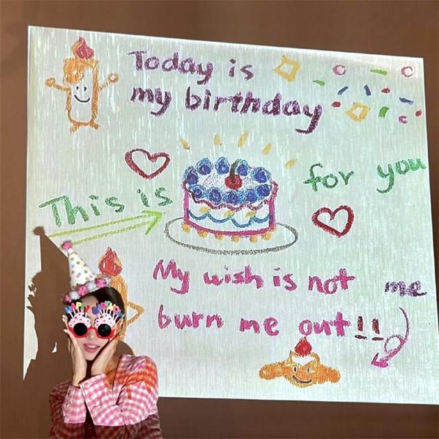 생일 축하 문구 미니빔 파티배경 꾸미기 현수막 홀로그램 인스타 포토존만들기 파티용 이벤트 : 플레데꼬