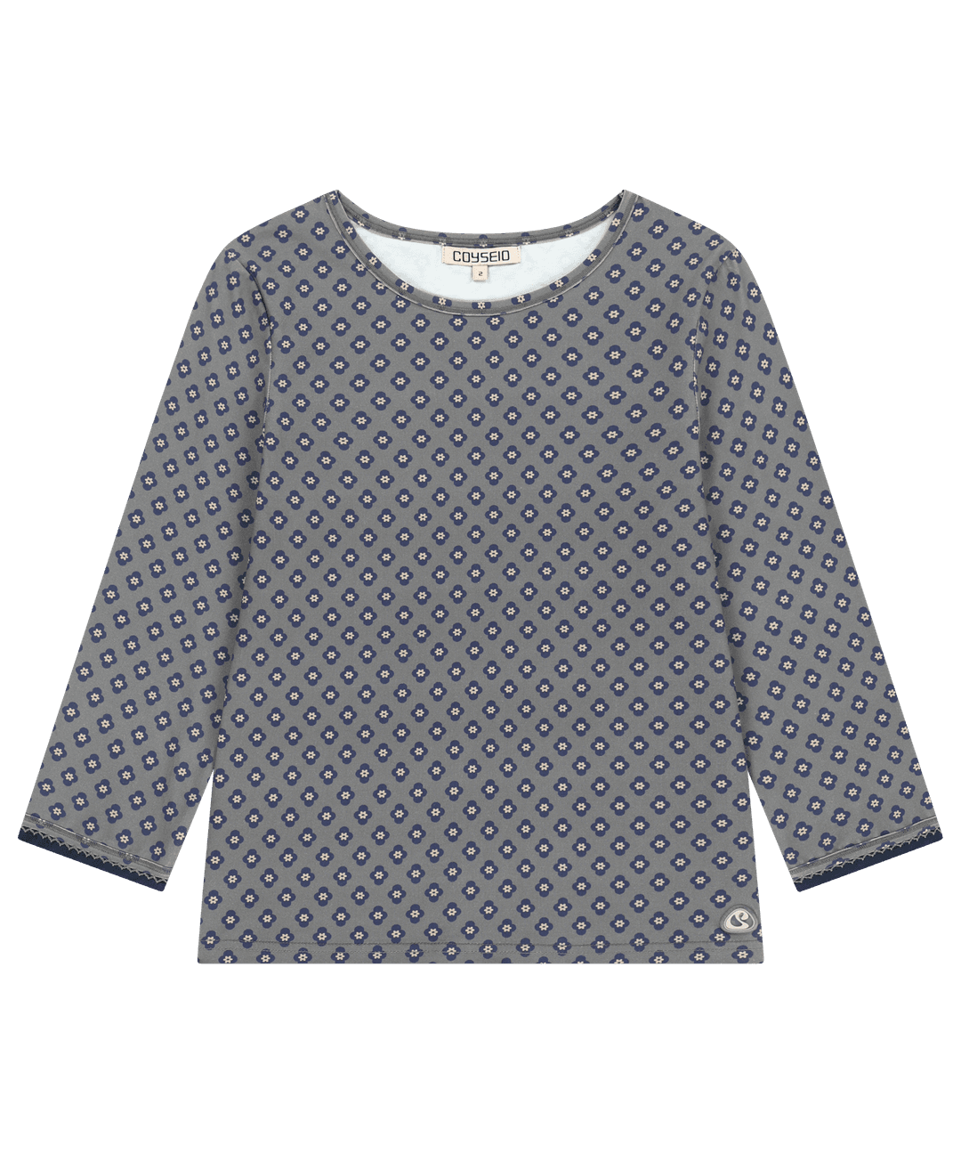 FLOWER CAPRI SLEEVE GREY