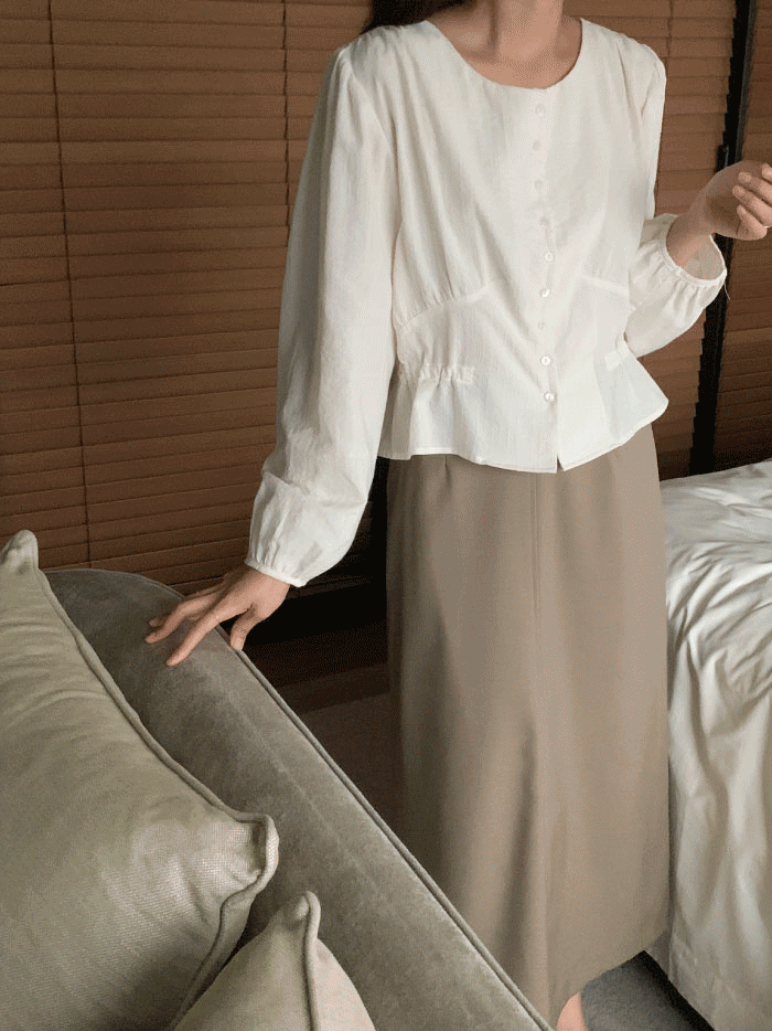 몬스 셔링 블라우스 (2color)