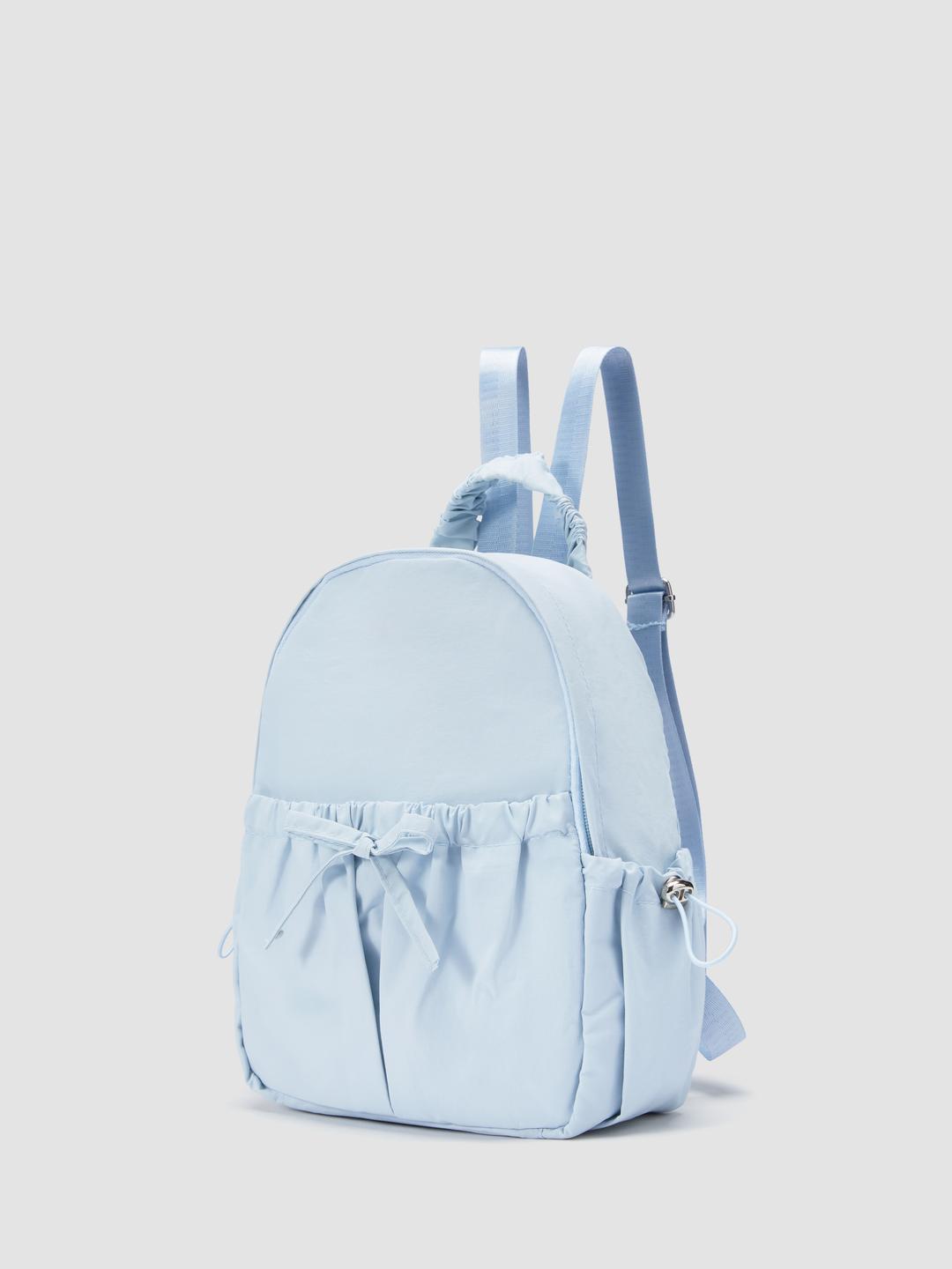 리본 플리츠 백팩