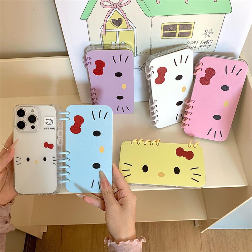 귀여운 헬로키티 스프링 노트 아이폰 케이스 카드지갑 투명 렌즈보호 프로 맥스 15 16