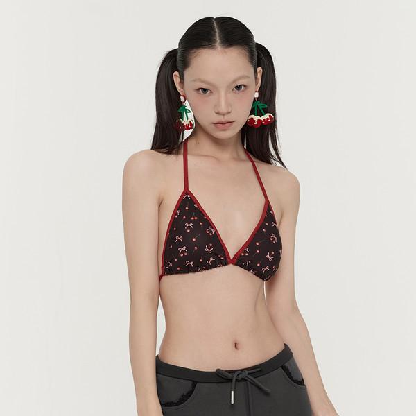Cherry printed bikini