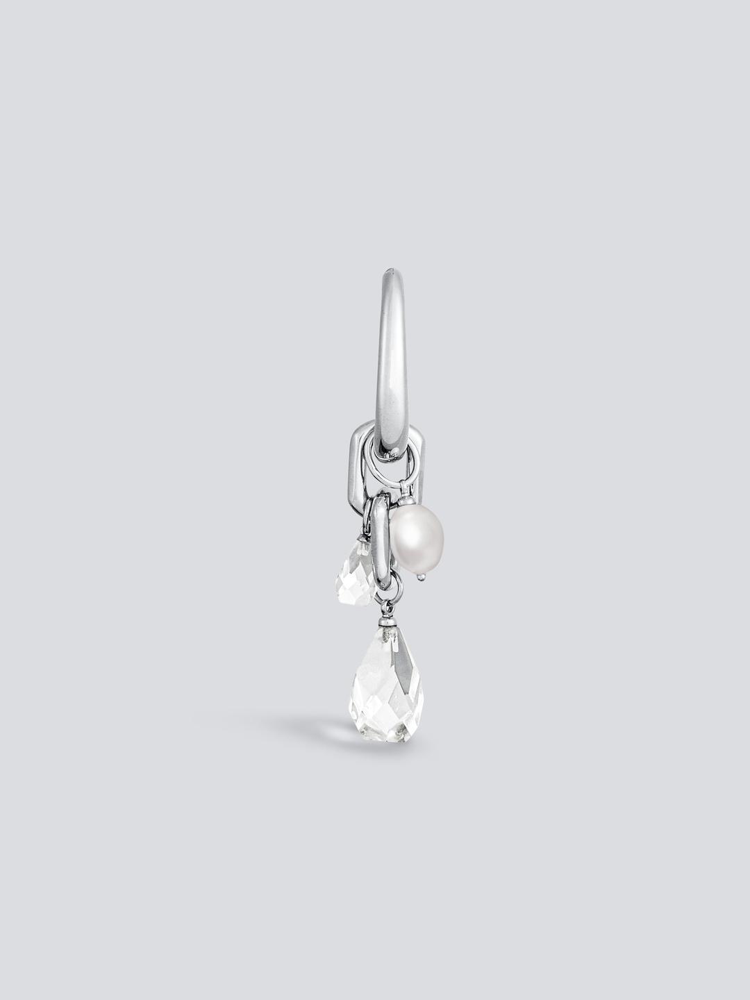 Crystal Drop Lobe Cuff Earring