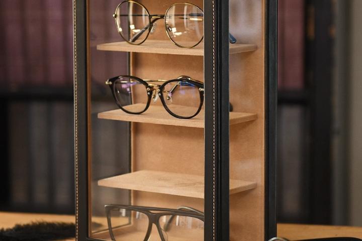 럭셔리 타워형 가죽 안경 컬렉션 케이스 보관함