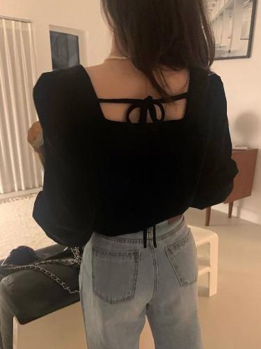 (당일)벨벳 백리본 블라우스 / 연말룩 💗