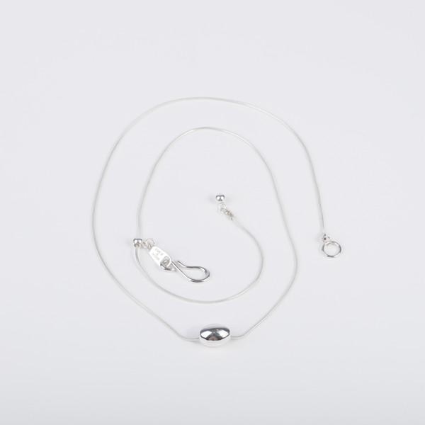 SILVER BEAN NECKLACE