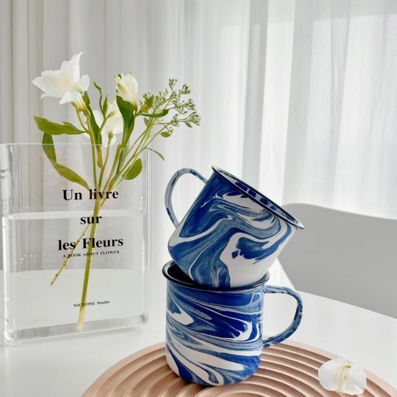 (3차재입고) 블루마블 법랑 컵