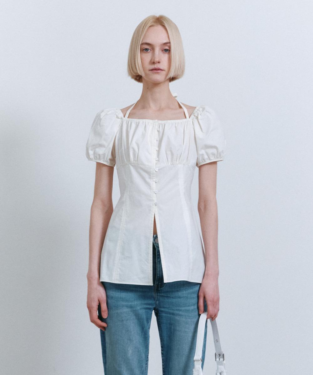 퍼프 블라우스 아이보리