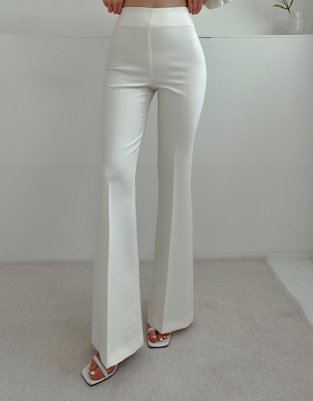 하이웨스트 와이드 부츠컷 옆지퍼 롱슬랙스