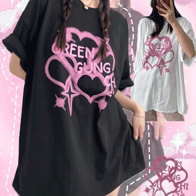 키치/유니크 + 오버오버 하쿠반팔t