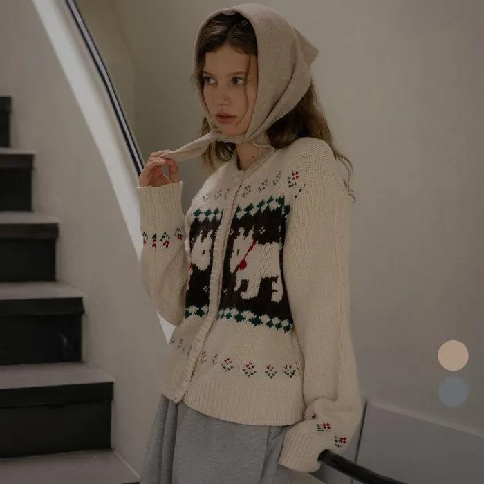 Puppy wool blended cardigan [TIWT03CD01]_2color