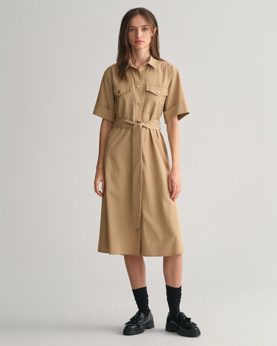 Utility Short Sleeve Shirt Dress