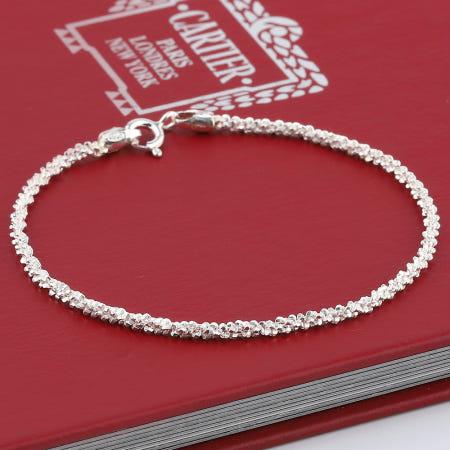 이런 상품 어때요? 이태리 눈꽃 925실버 체인 순은팔찌 여자실버팔찌 커플 선물