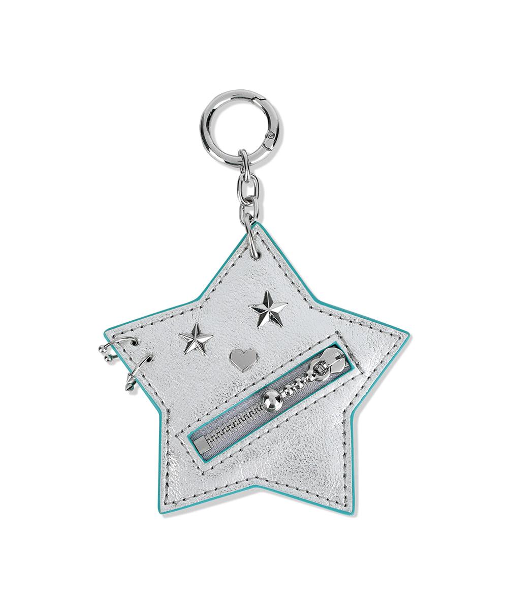 PIERCING STAR KEYRING[SILVER]
