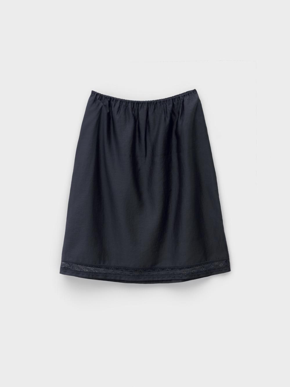 See-Through Lace Skirt_Charcoal