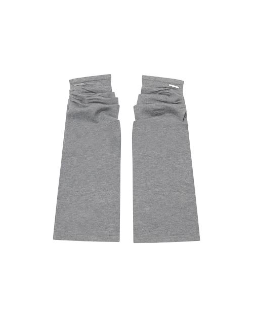 Shirring knit leg warmer GREY