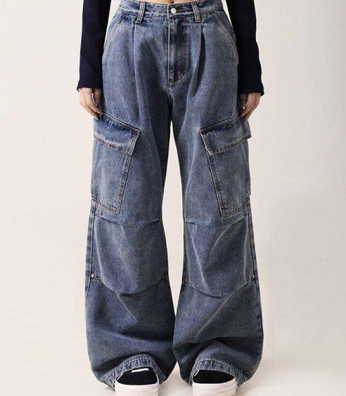 Side Big Cargo Pants BLUE