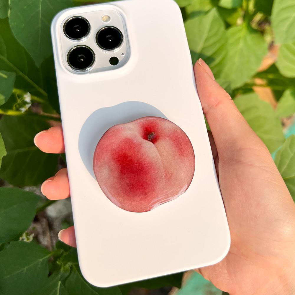 [무배] 핑크핑크 복숭아 아크릴 에폭시 그립톡