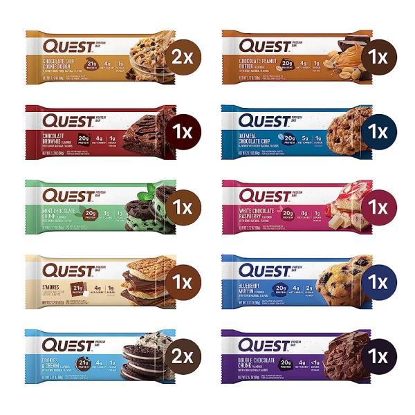 Quest Nutrition 단백질 바 초콜릿 러버 버라이어티 팩 12개