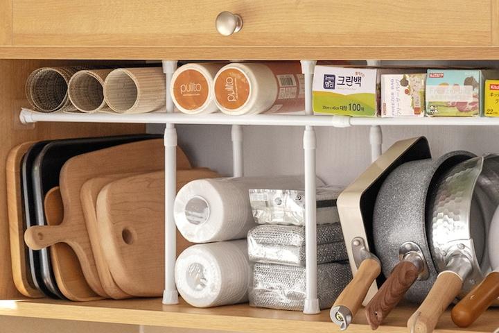 다용도 행거 압축봉 13mm 커튼걸이 7종 압축봉브라켓 4종 수납바구니 3종