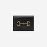 Gucci Horsebit 1955 Card Case Wallet Black
